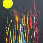 Divinely Displayed Meteoric Shower; Acrylic on boxed canvas, 152 x 121 cm, 2026